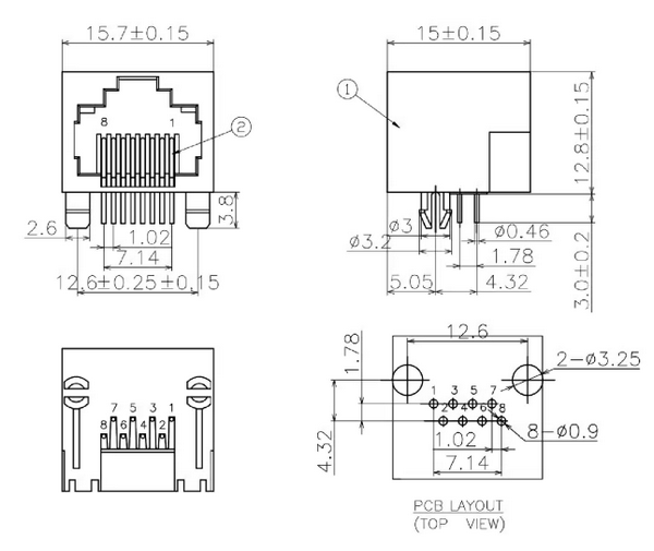 RJ45尺寸参数规格表怎么选？标准尺寸有哪些？